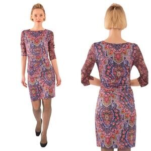 Gretchen Scott Jersey Corset Printed Mini Dress Women’s sz XS